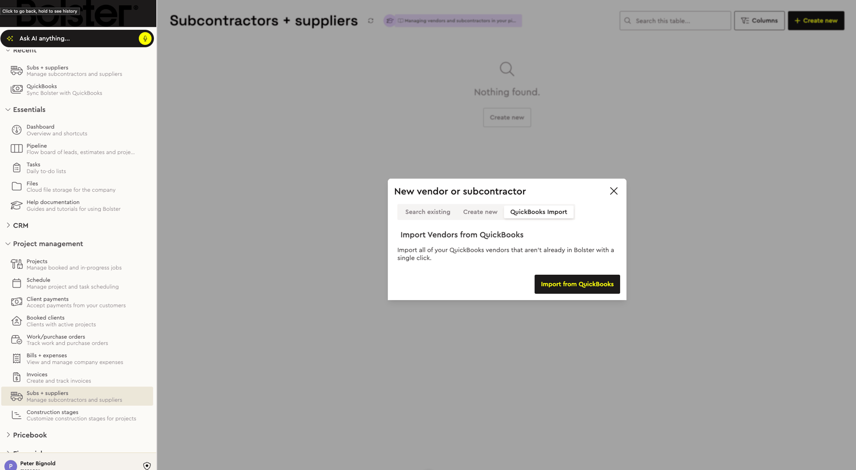 Bolster - QuickBooks Integration guide
